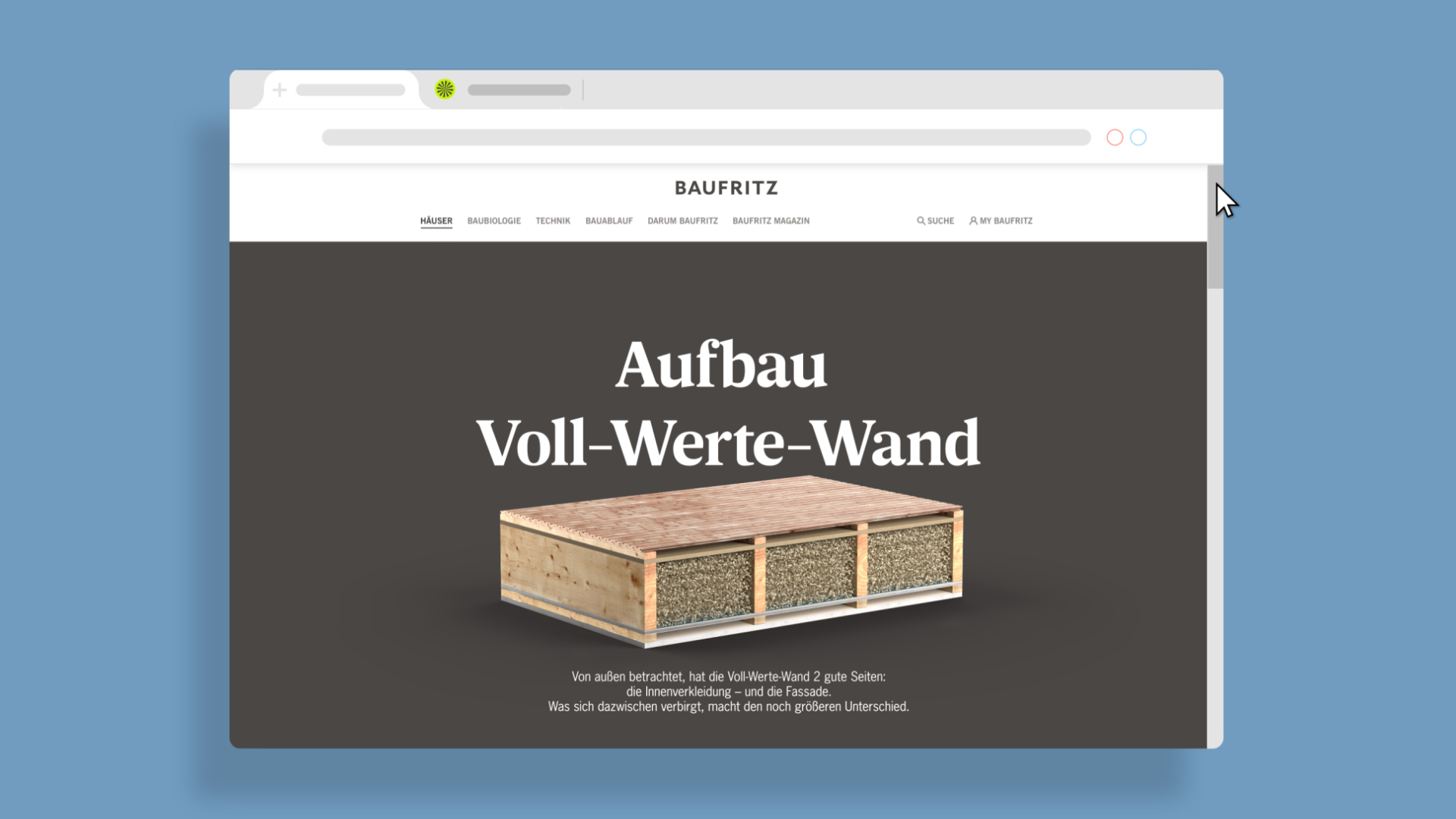 Baufritz Voll-Werte-Wand