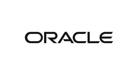 Oracle-Logo in schwarzer Schrift auf weißem Hintergrund, bekanntes IT-Unternehmen und Cloud-Dienstleister.