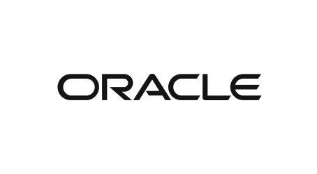 Oracle-Logo in schwarzer Schrift auf weißem Hintergrund, bekanntes IT-Unternehmen und Cloud-Dienstleister.