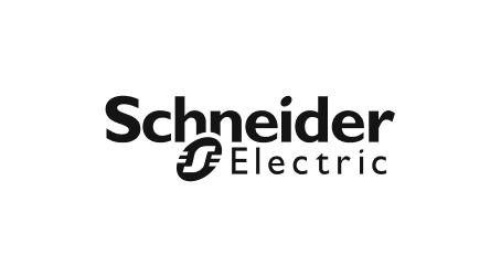 Schneider Electric Logo in schwarzer Schrift auf einem transparenten Hintergrund.
