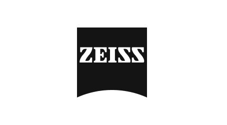 Zeiss-Logo in Schwarz-Weiß, repräsentiert Präzisionsoptik und Technologieprodukte.
